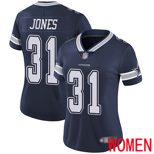 Women Dallas Cowboys Limited Navy Blue Byron Jones Home 31 Vapor Untouchable NFL Jersey